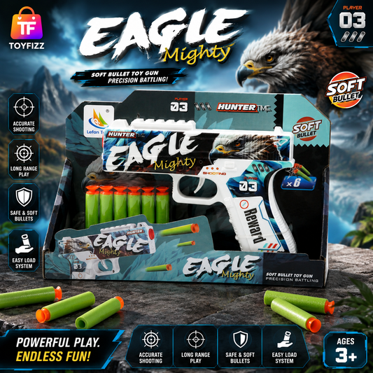 Eagle Soft Bullet Blaster with Foam Darts - Ages 3+