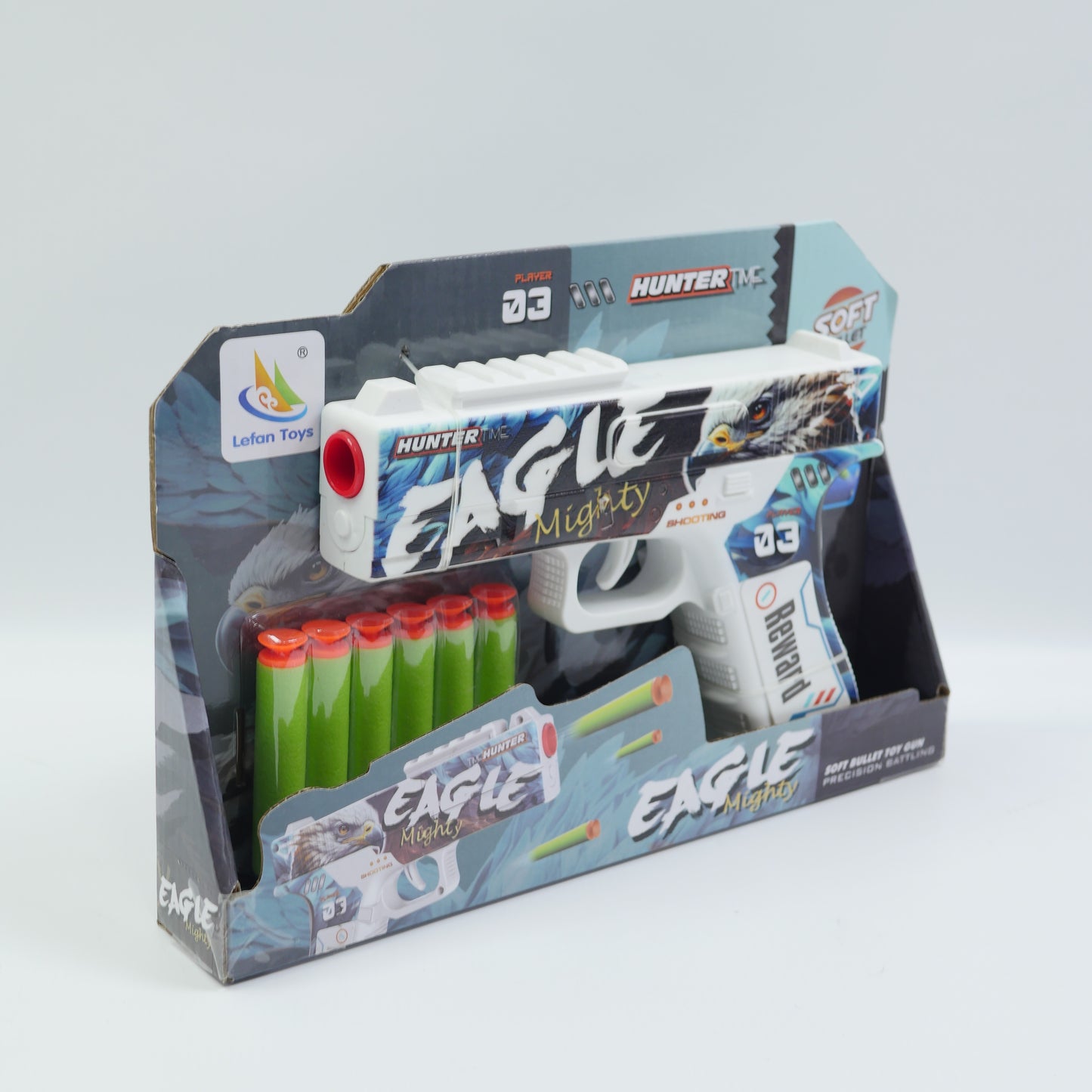 Eagle Soft Bullet Blaster with Foam Darts - Ages 3+