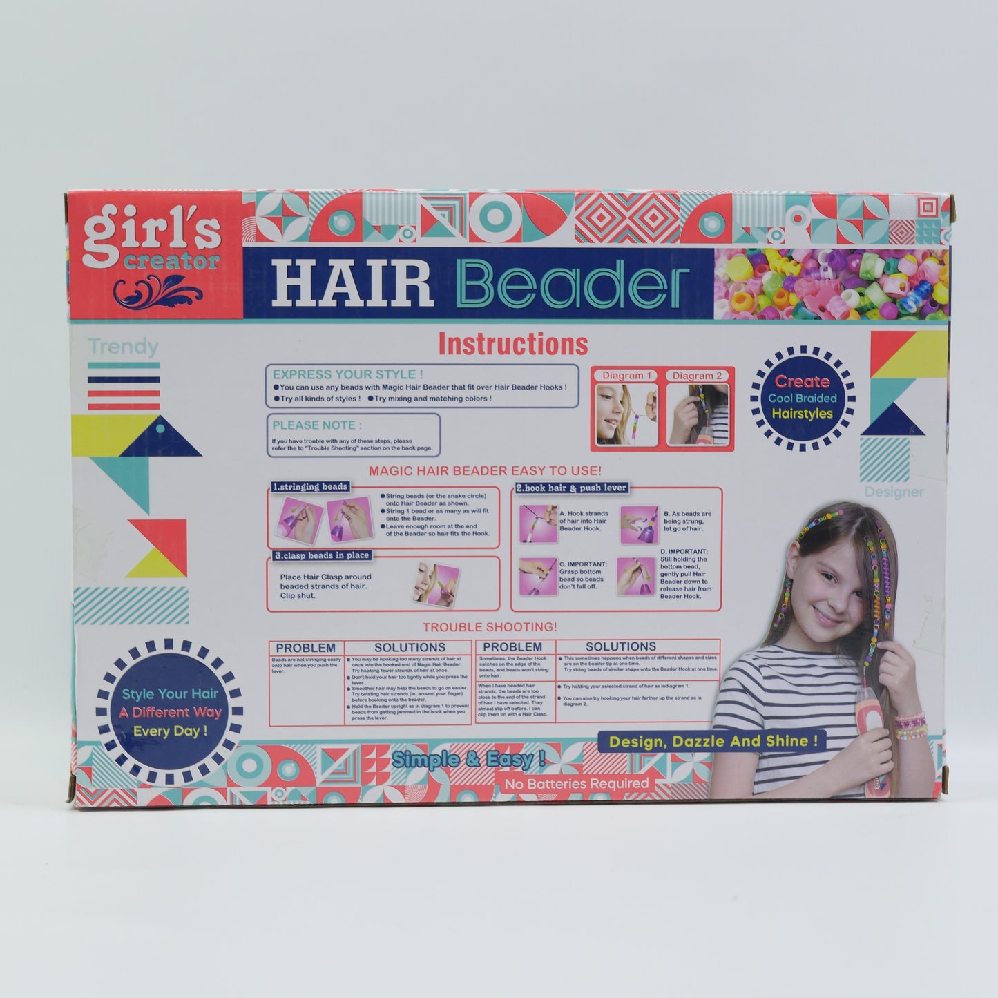 Fashion Hair Beader Activity Set for Kids