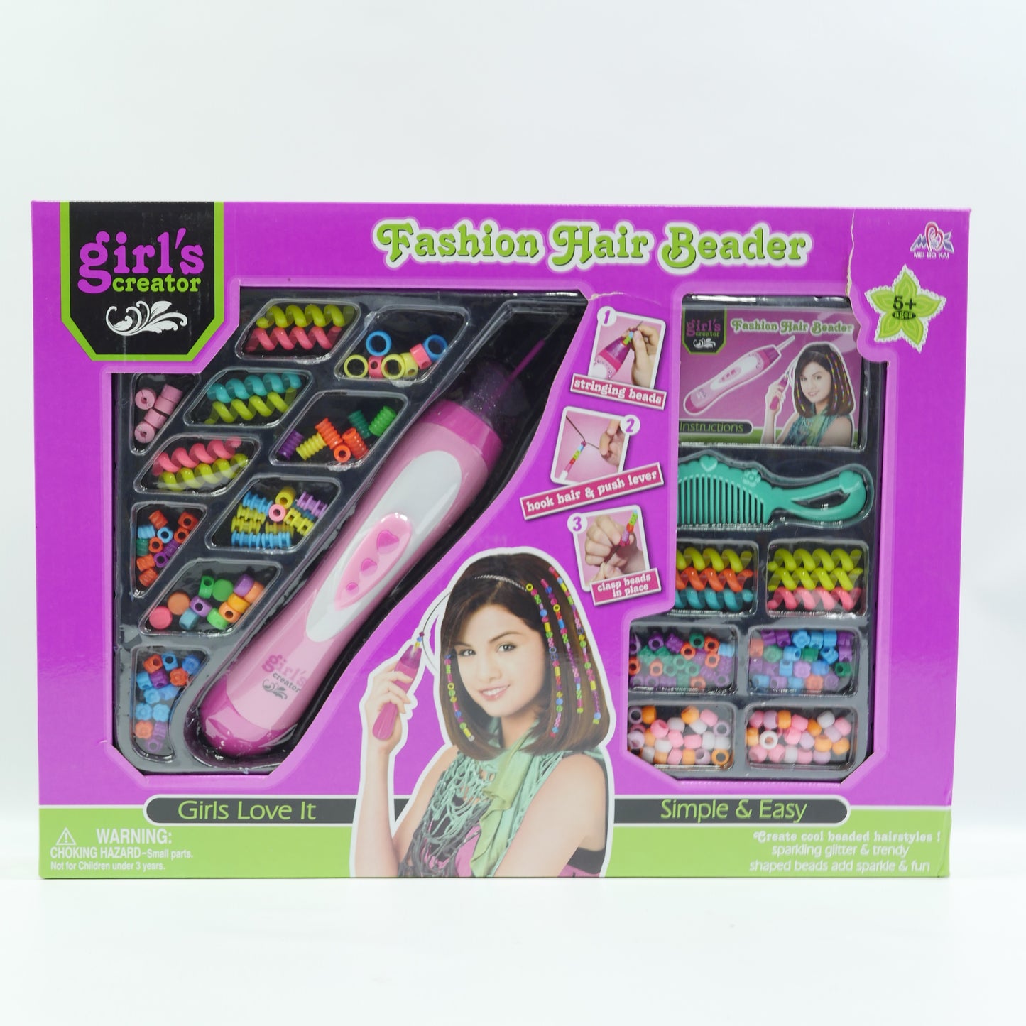 Fashion Hair Beader and Bead Activity Set for Kids