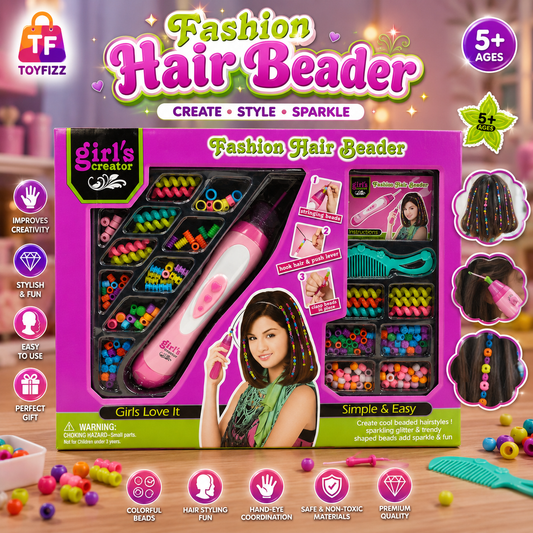 Fashion Hair Beader and Bead Activity Set for Kids