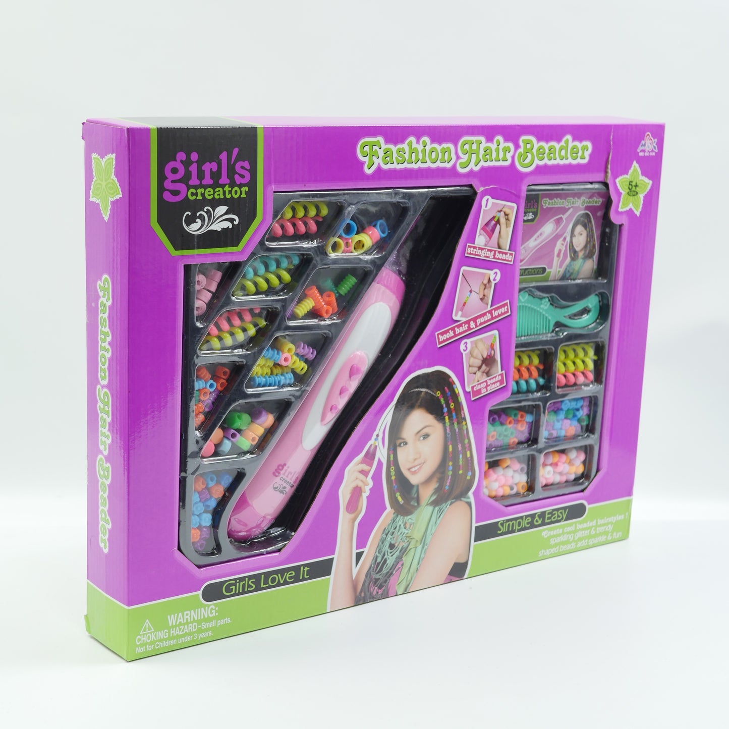 Fashion Hair Beader and Bead Activity Set for Kids