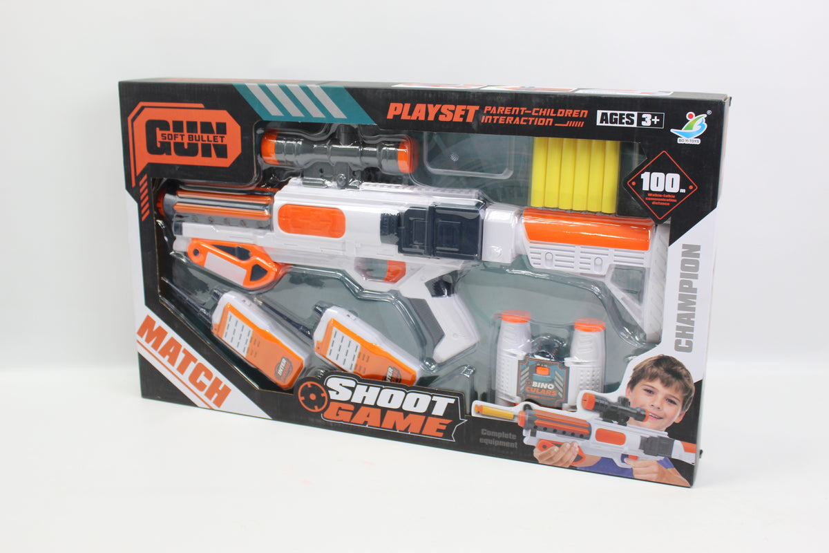 Foam Dart Blaster and Walkie Talkie Play Set
