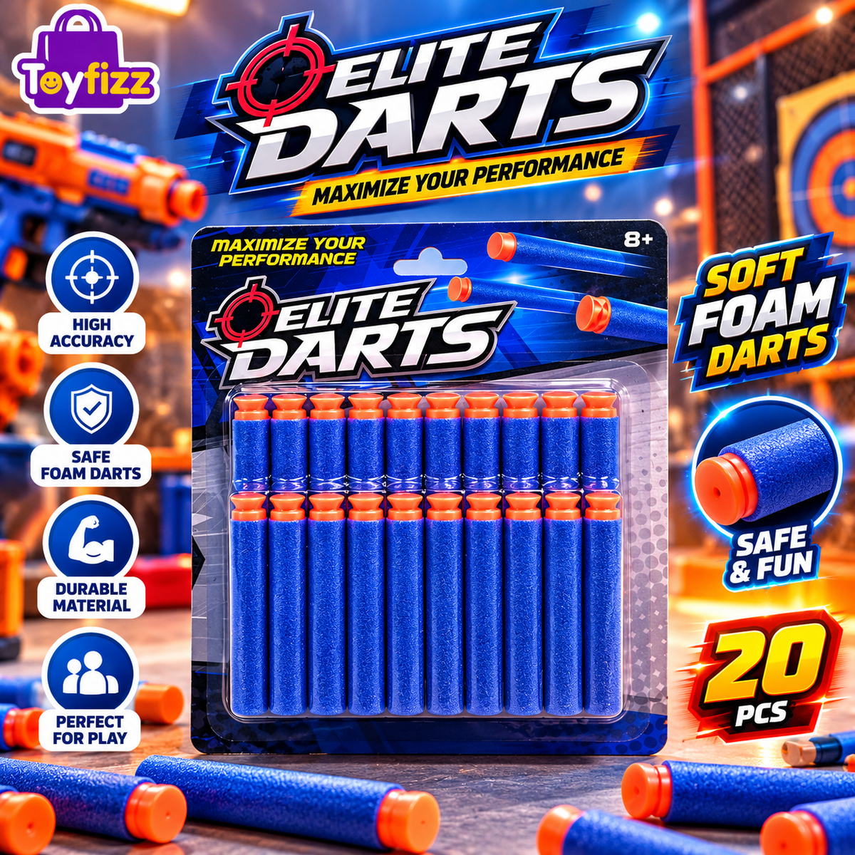 Foam Suction Darts Refill Pack - 20 Pieces