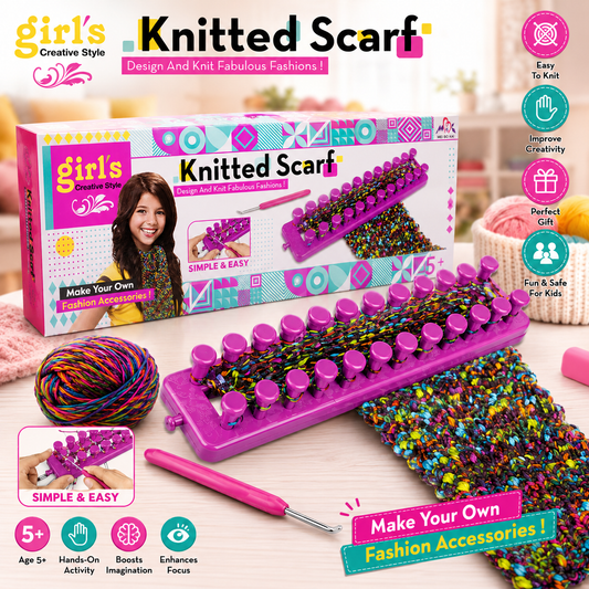 Girl's Creative Style Knitted Scarf Loom Set - Ages 5+