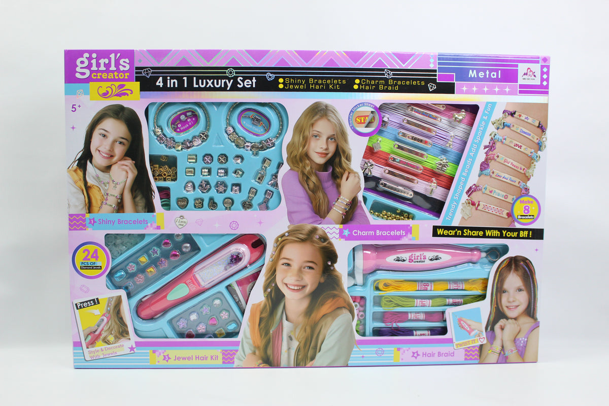 Girl's Creator 4-in-1 Luxury Beauty and Jewelry Set - Ages 5+