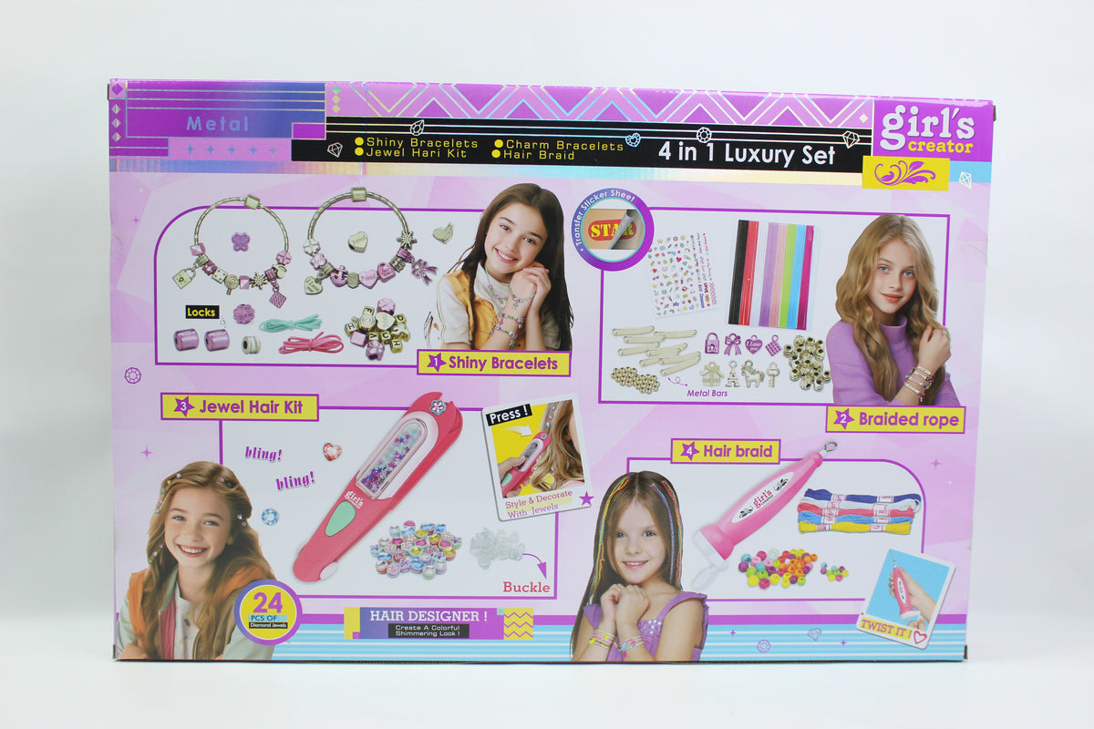 Girl's Creator 4-in-1 Luxury Beauty and Jewelry Set - Ages 5+