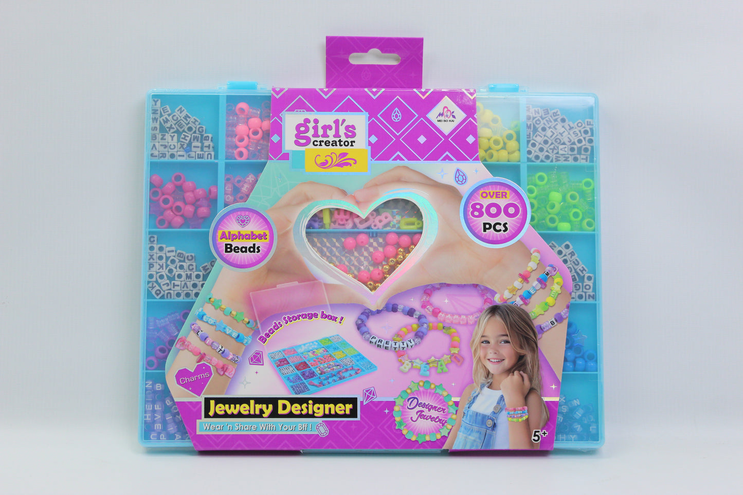 Girl's Creator 800 Piece Jewelry Designer Beads Set - Ages 5+