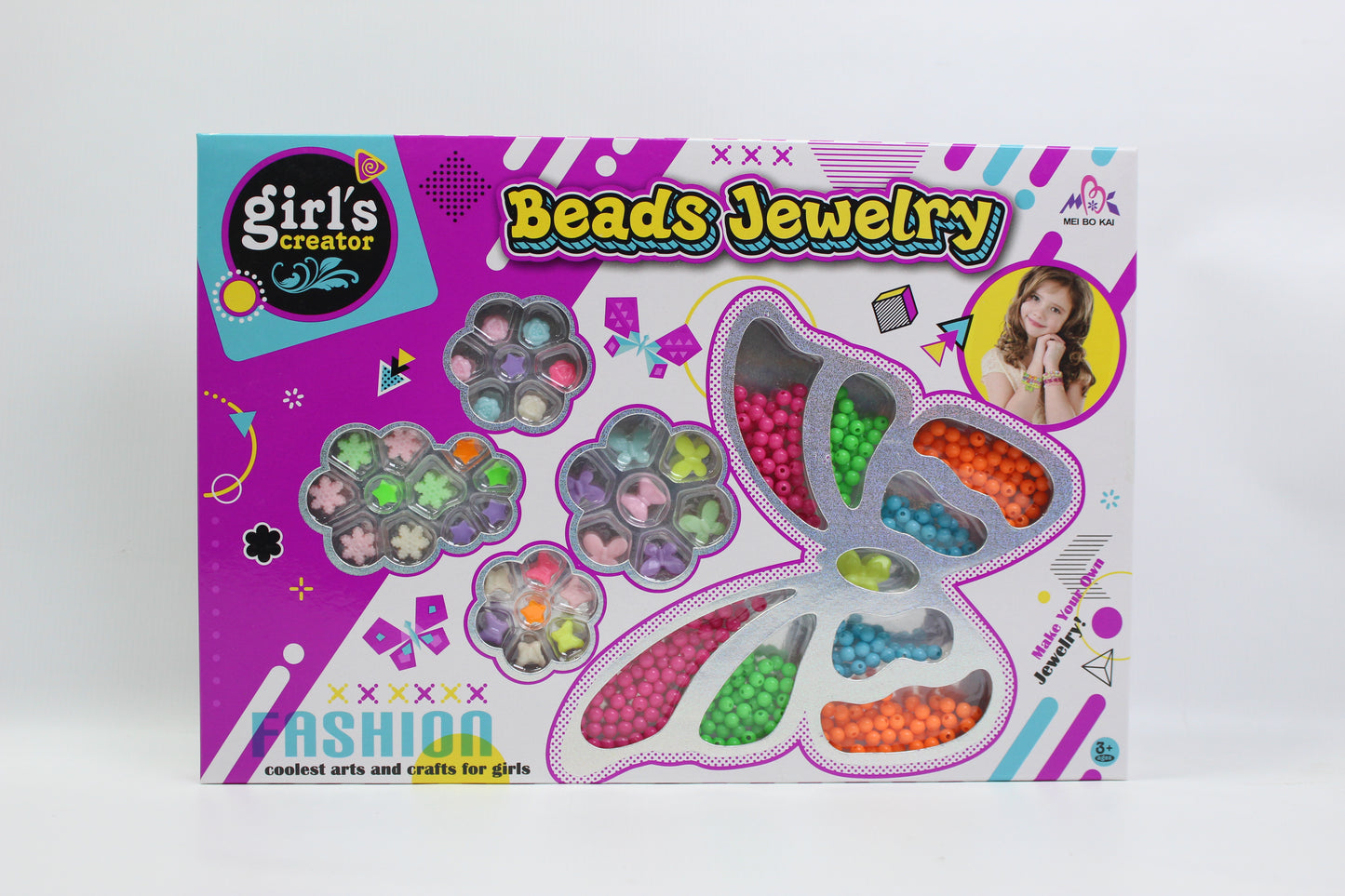 Girl's Creator Beads Jewelry Making Set - Ages 3+