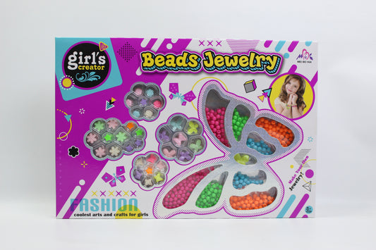Girl's Creator Beads Jewelry Making Set - Ages 3+