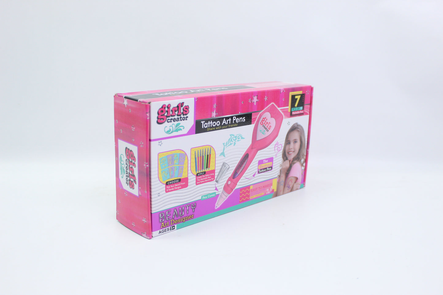 Girl's Creator Electronic Tattoo Art Pen Set - 7 Pens - Ages 5+