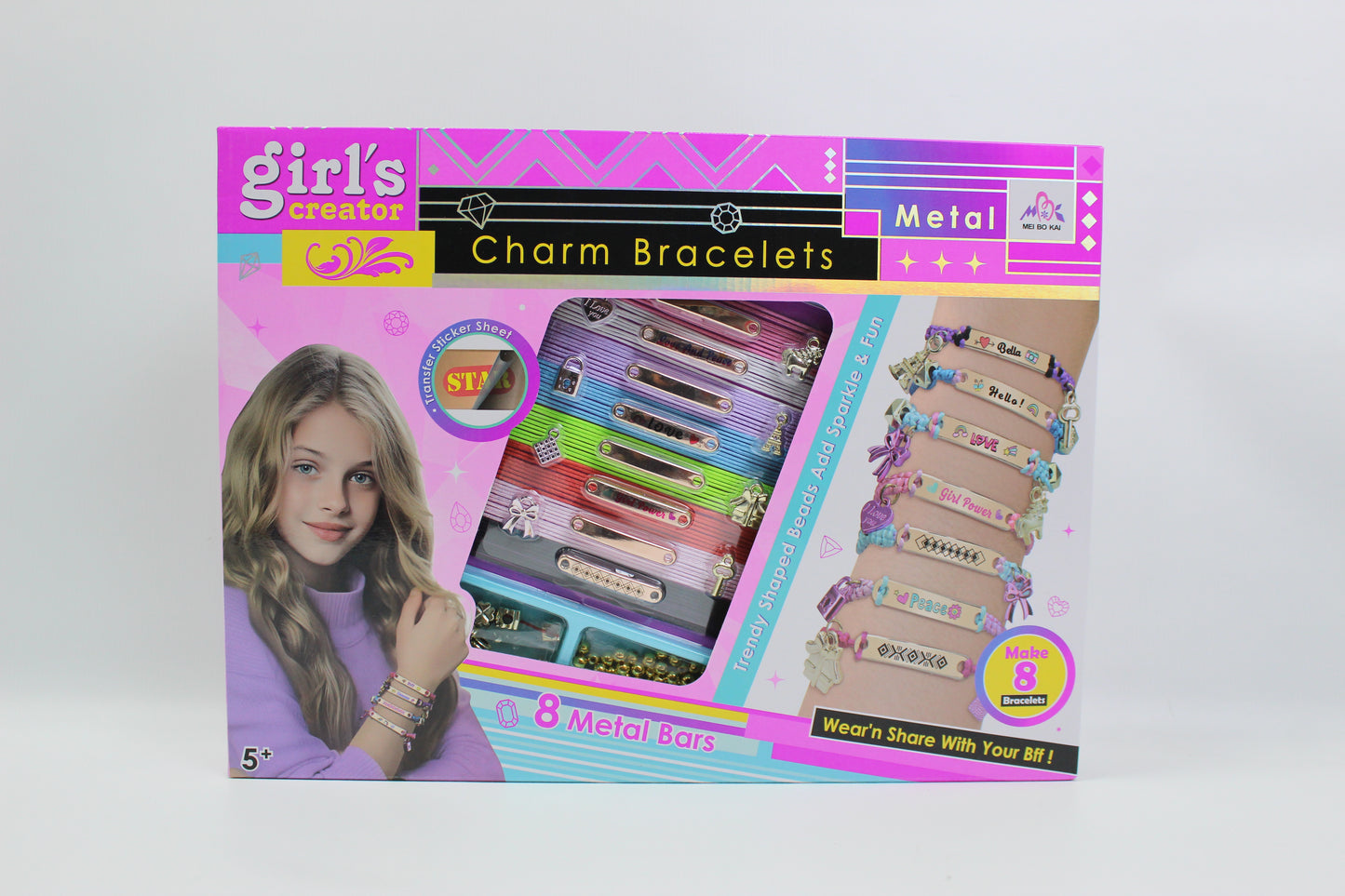 Girl's Creator Metal Charm Bracelet Making Set - Ages 5+