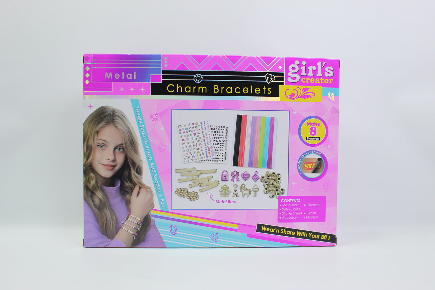 Girl's Creator Metal Charm Bracelet Making Set - Ages 5+