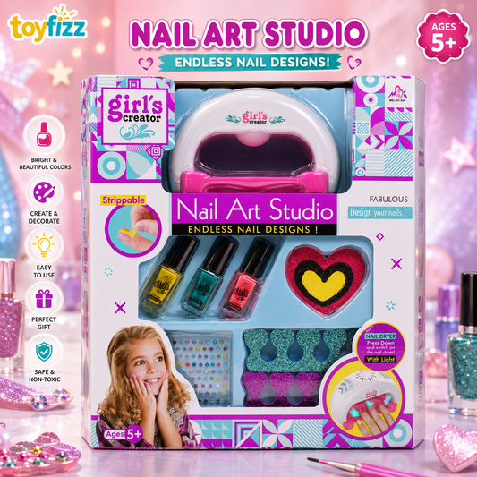 Girl's Creator Musical Nail Art Studio Set - Ages 5+