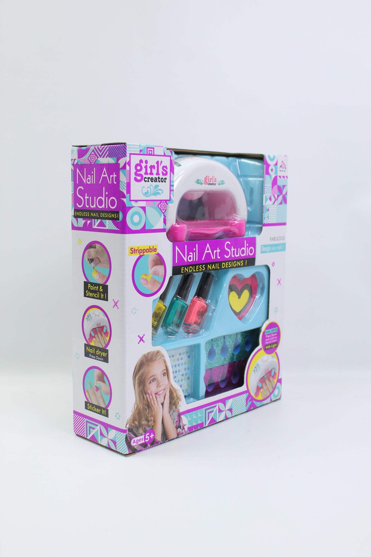 Girl's Creator Musical Nail Art Studio Set - Ages 5+