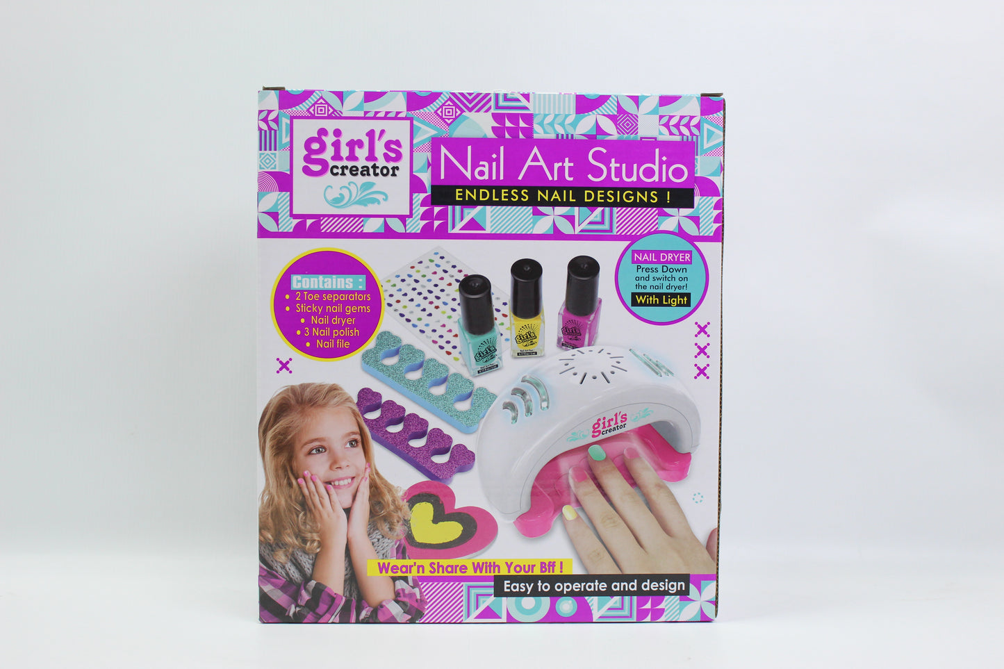 Girl's Creator Musical Nail Art Studio Set - Ages 5+