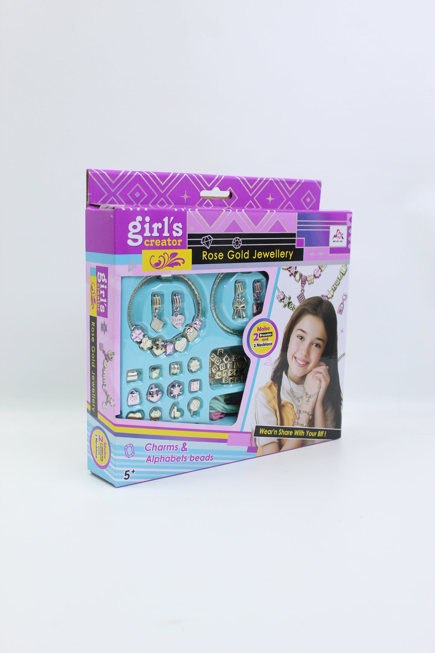Girl's Creator Rose Gold Jewelry Making Set - Assorted Design - Ages 5+