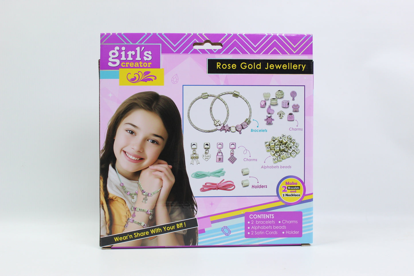 Girl's Creator Rose Gold Jewelry Making Set - Assorted Design - Ages 5+