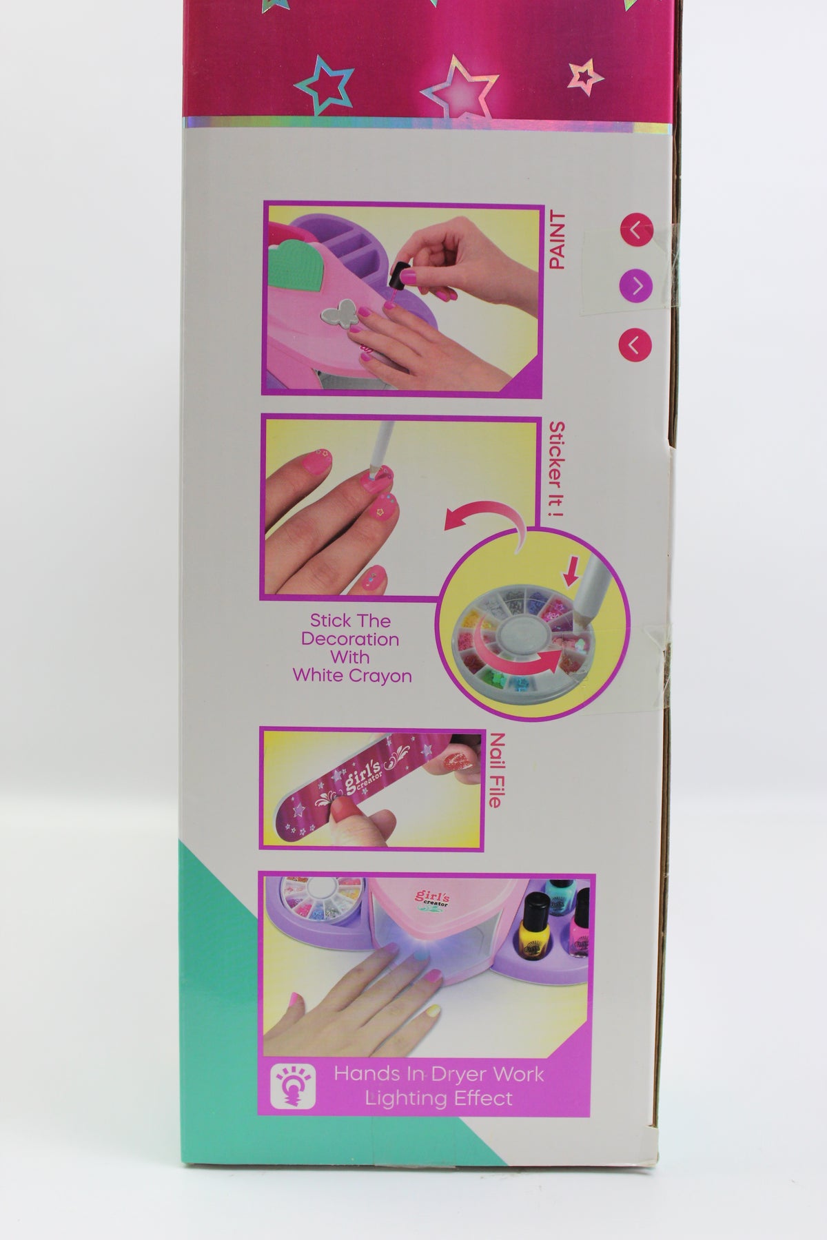 Girl's Creator Spa Nail Studio with Light-Up Nail Dryer - Ages 5+