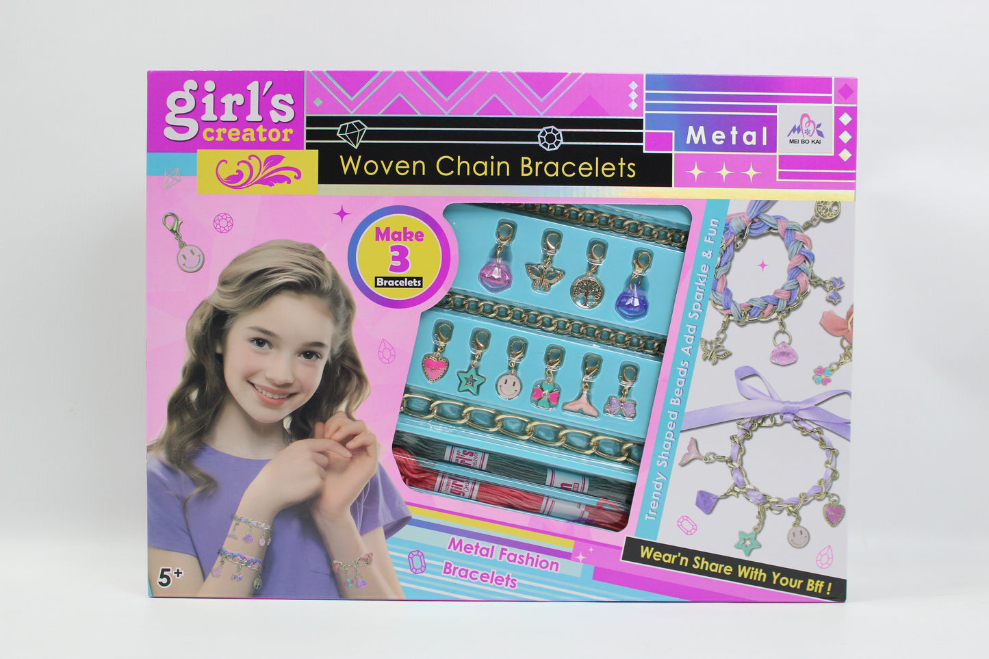 Girl's Creator Woven Chain Bracelet Making Set - Ages 5+