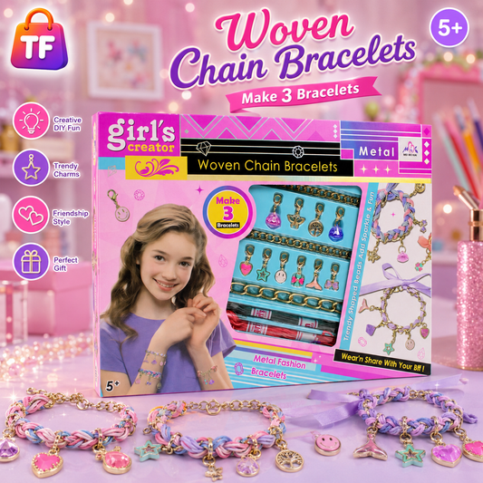 Girl's Creator Woven Chain Bracelet Making Set - Ages 5+