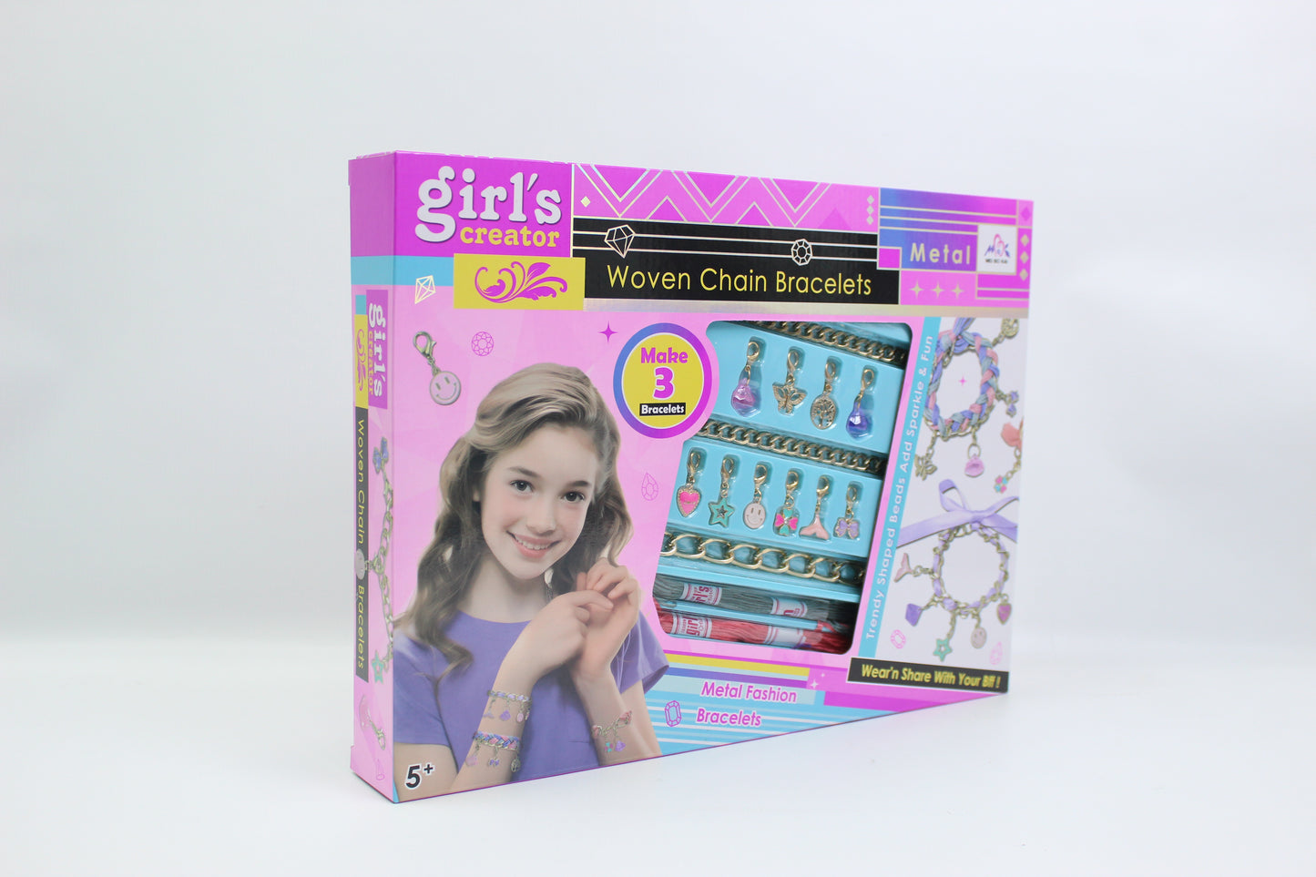 Girl's Creator Woven Chain Bracelet Making Set - Ages 5+