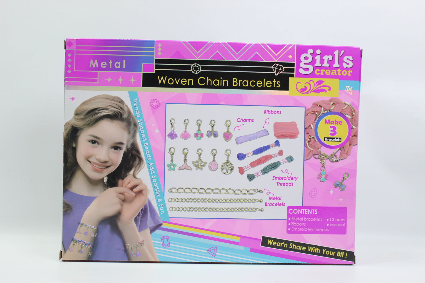 Girl's Creator Woven Chain Bracelet Making Set - Ages 5+