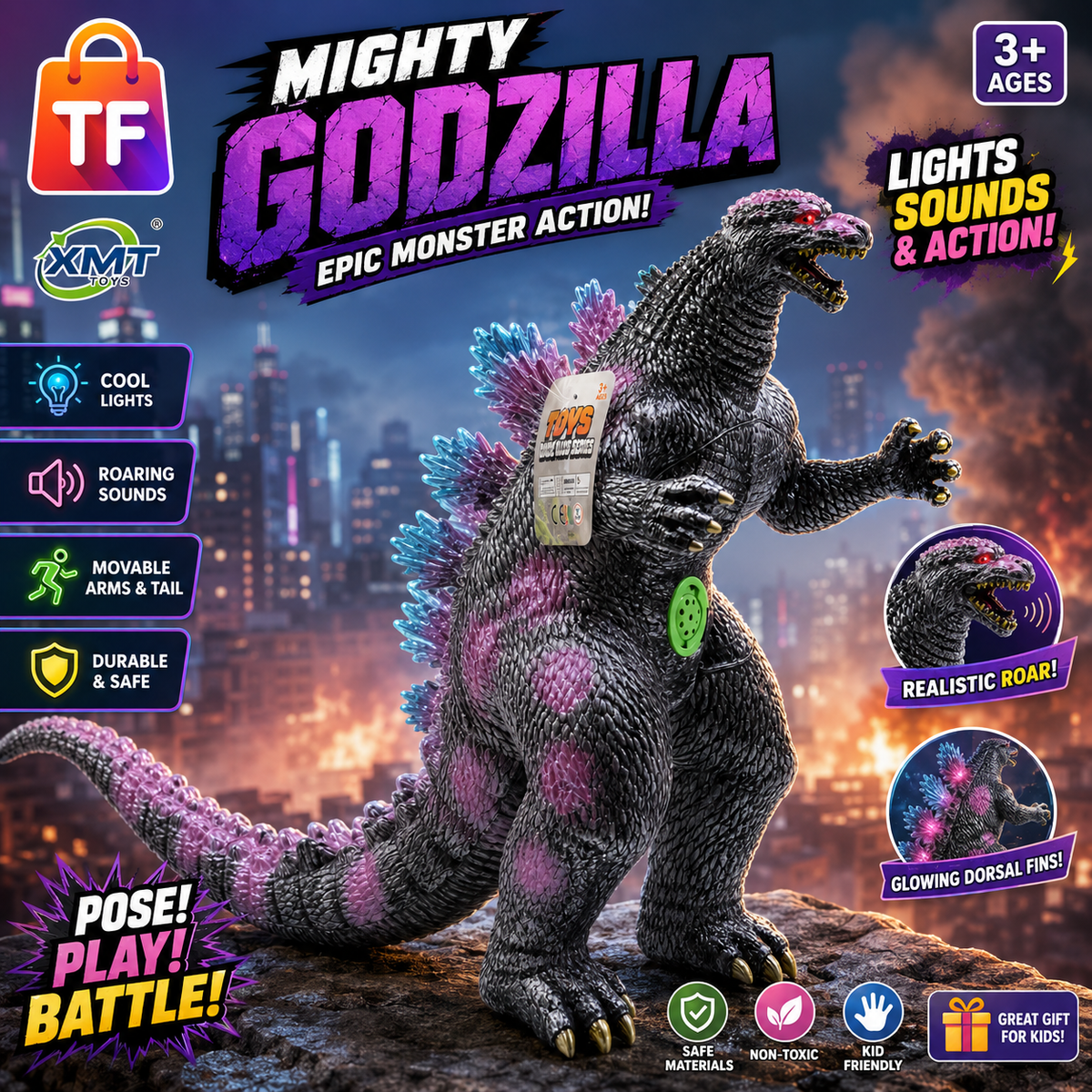 Godzilla Monster Figure for Kids