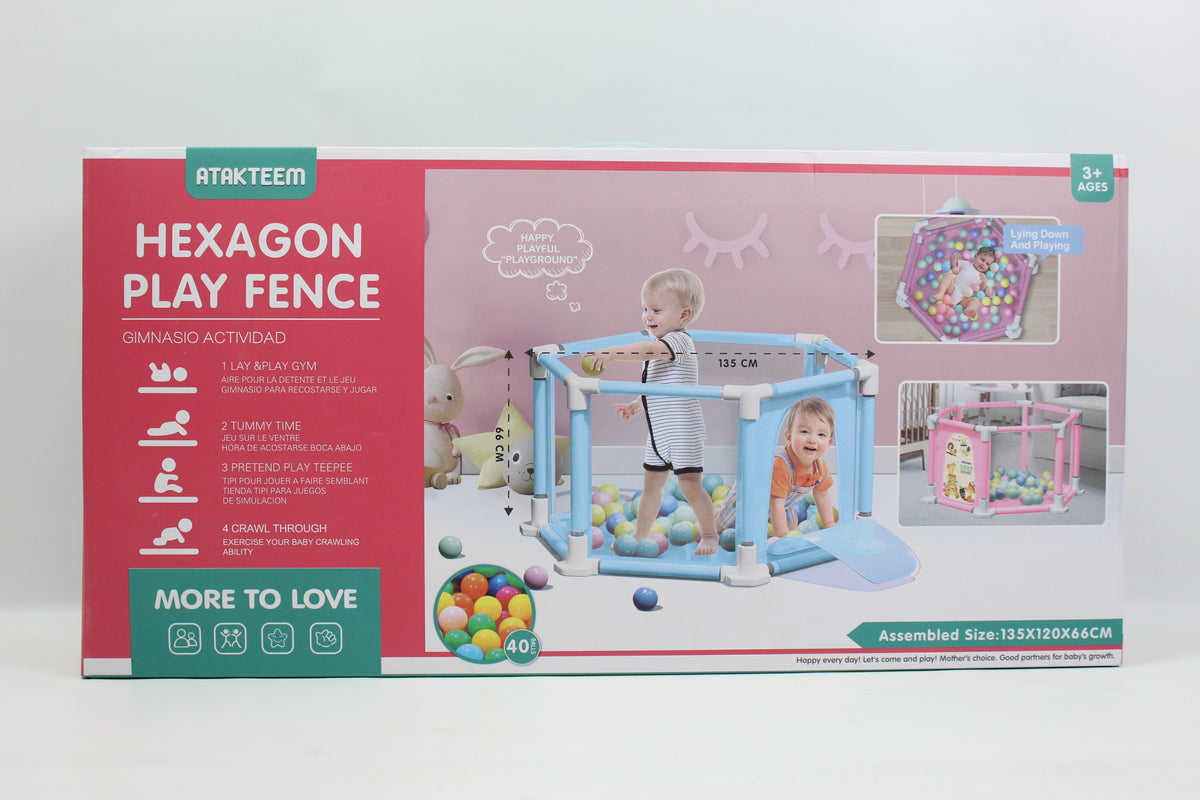 Hexagonal Kids Play Fence with 40 Balls
