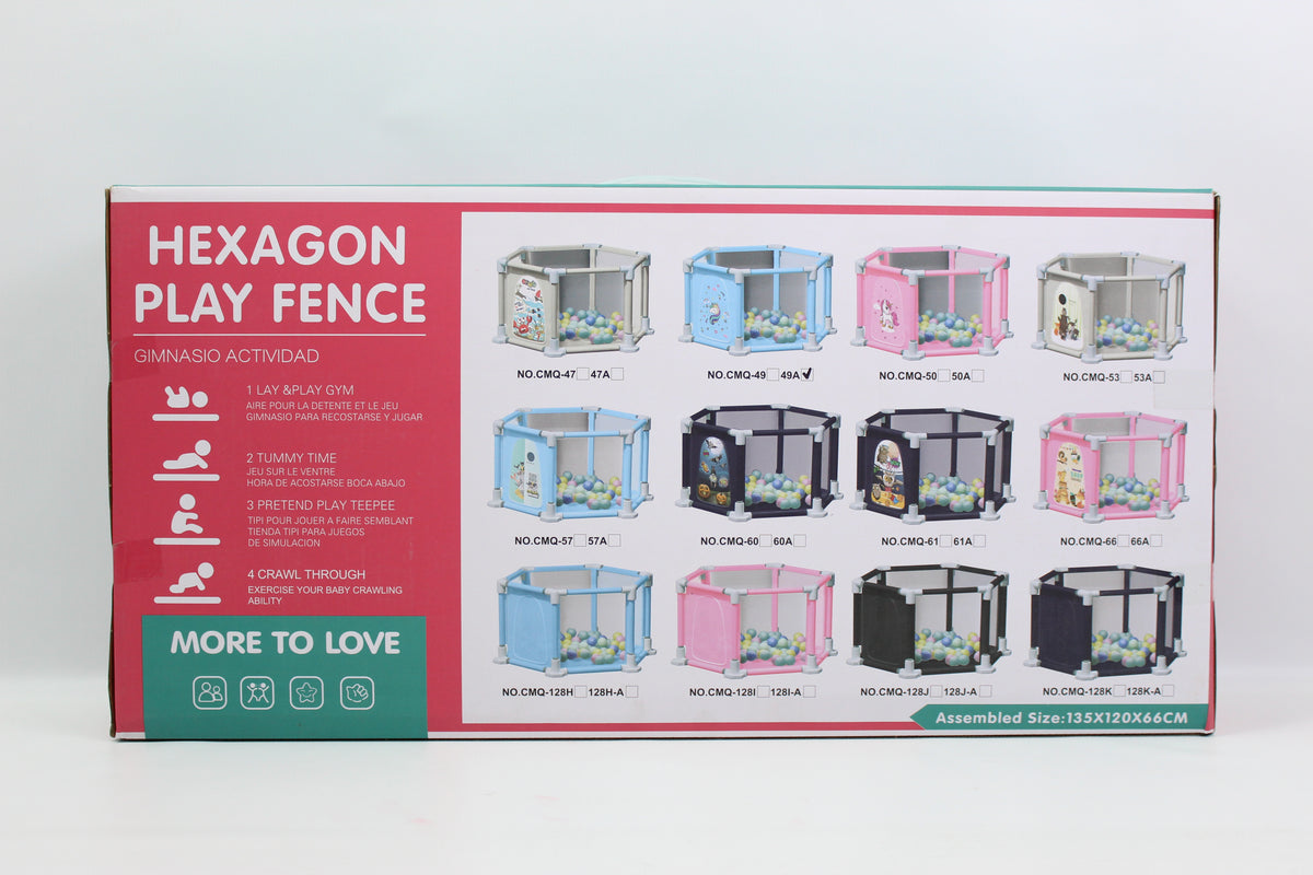 Hexagonal Kids Play Fence with 40 Balls