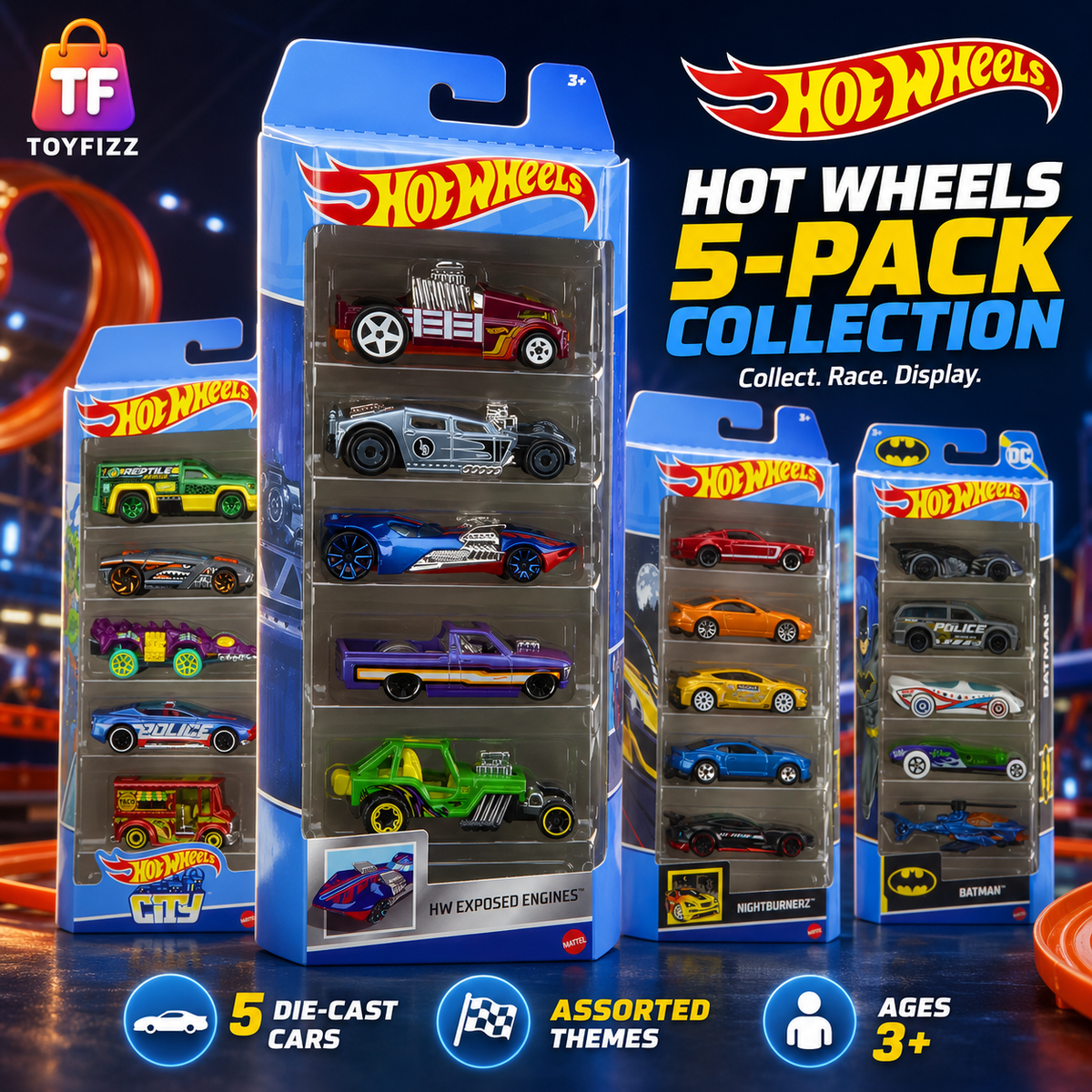 Hot Wheels 5-Car Pack - Assorted Design