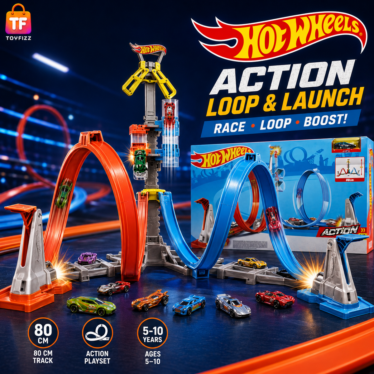 Hot Wheels Action Loop & Launch Track Set