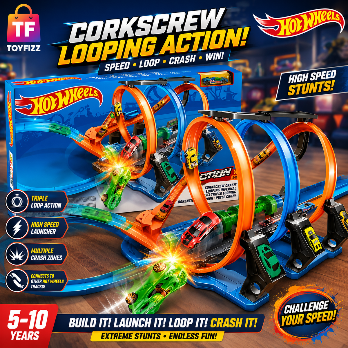Hot Wheels Action Multi-Loop Track Set