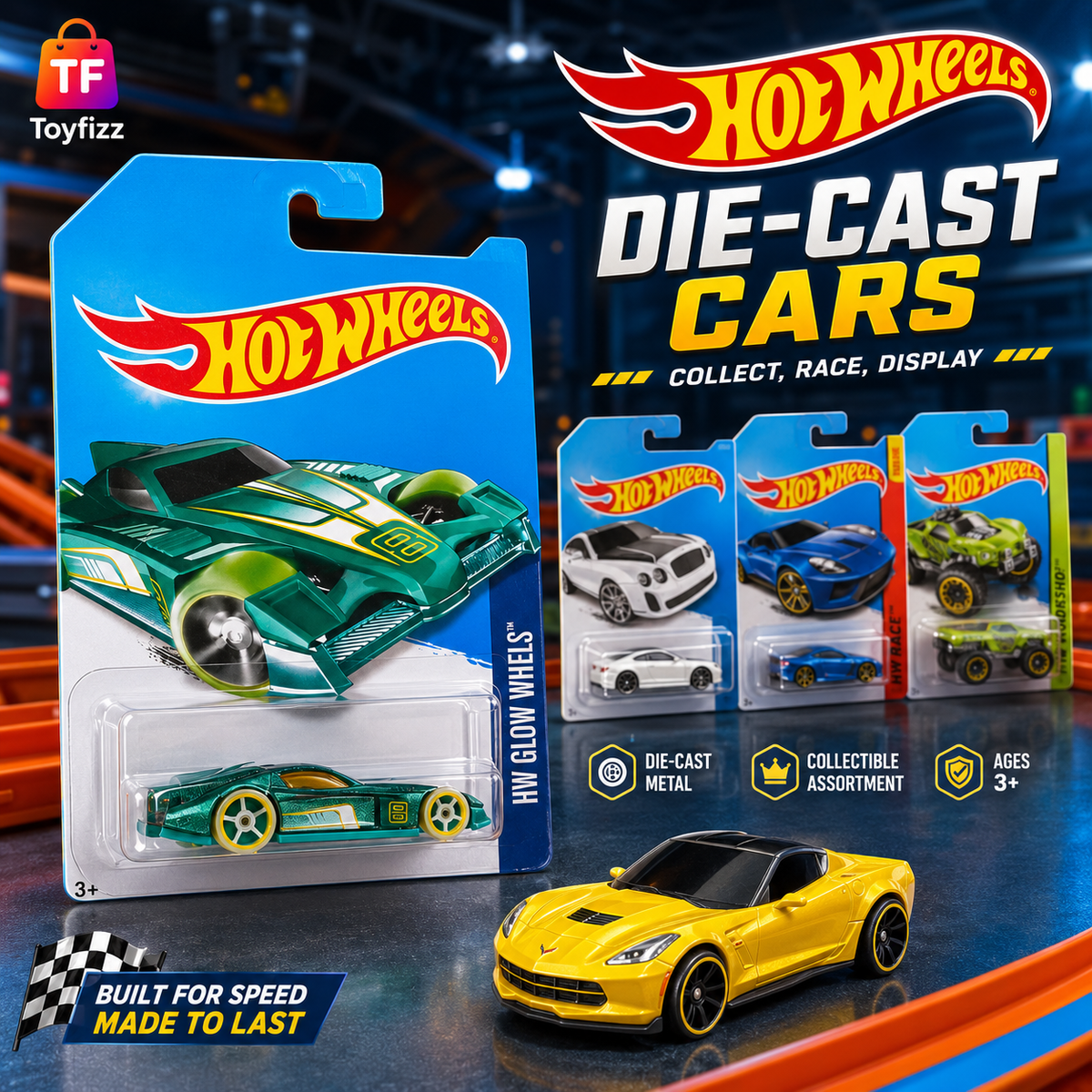 Hot Wheels Basic Toy Car - Assorted Design