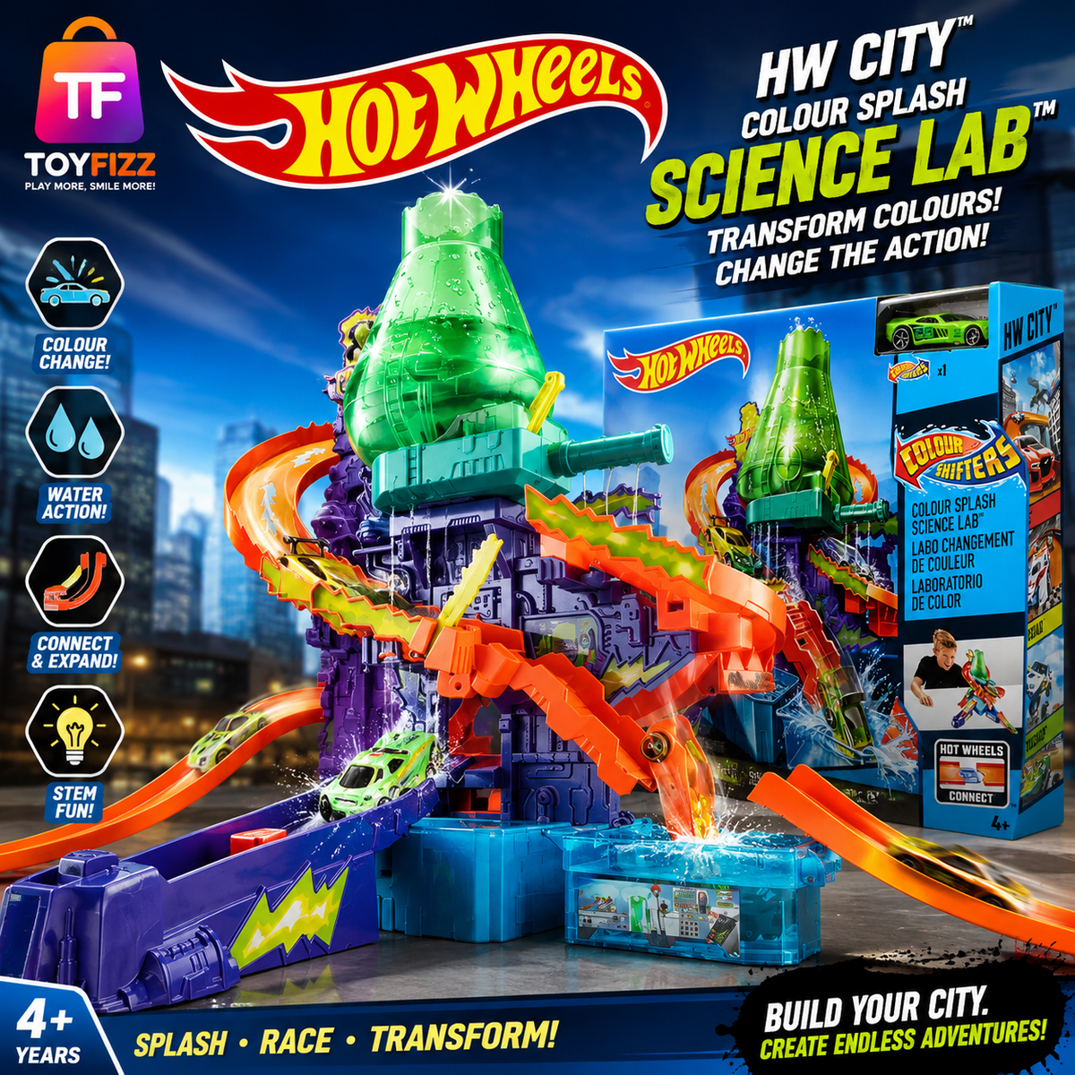 Hot Wheels City Science Lab Track Playset