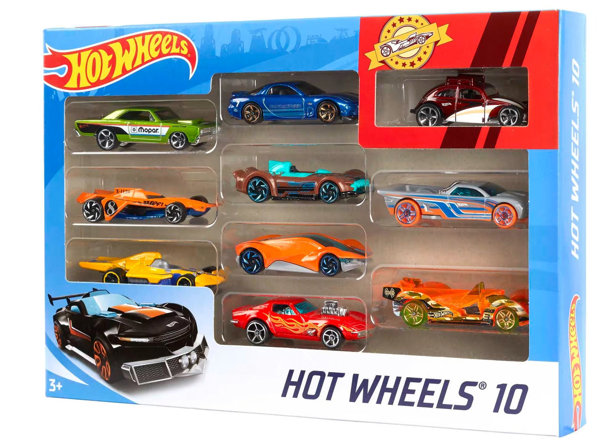 Hot Wheels Essentials 10-Car Pack - Ages 3+