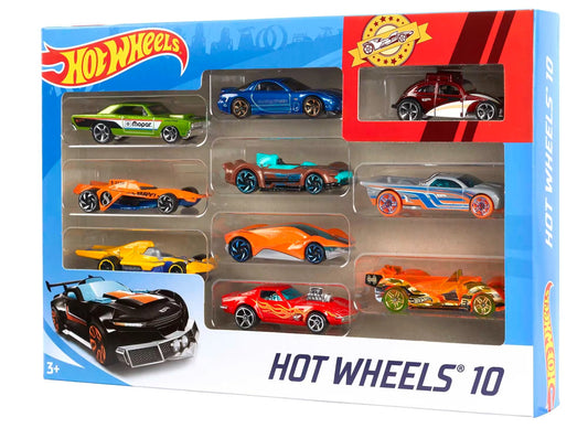 Hot Wheels Essentials 10-Car Pack - Ages 3+