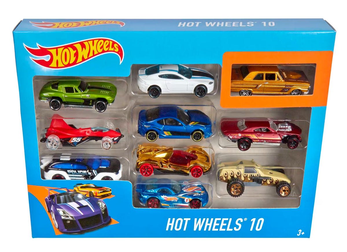 Hot Wheels Essentials 10-Car Pack - Ages 3+