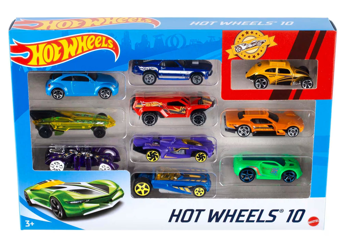 Hot Wheels Essentials 10-Car Pack - Ages 3+