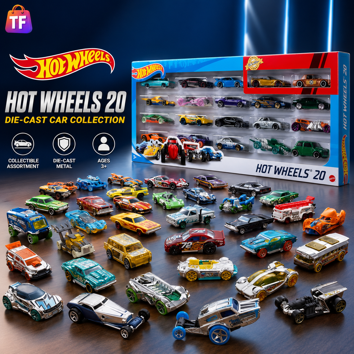 Hot Wheels Essentials 20-Car Pack