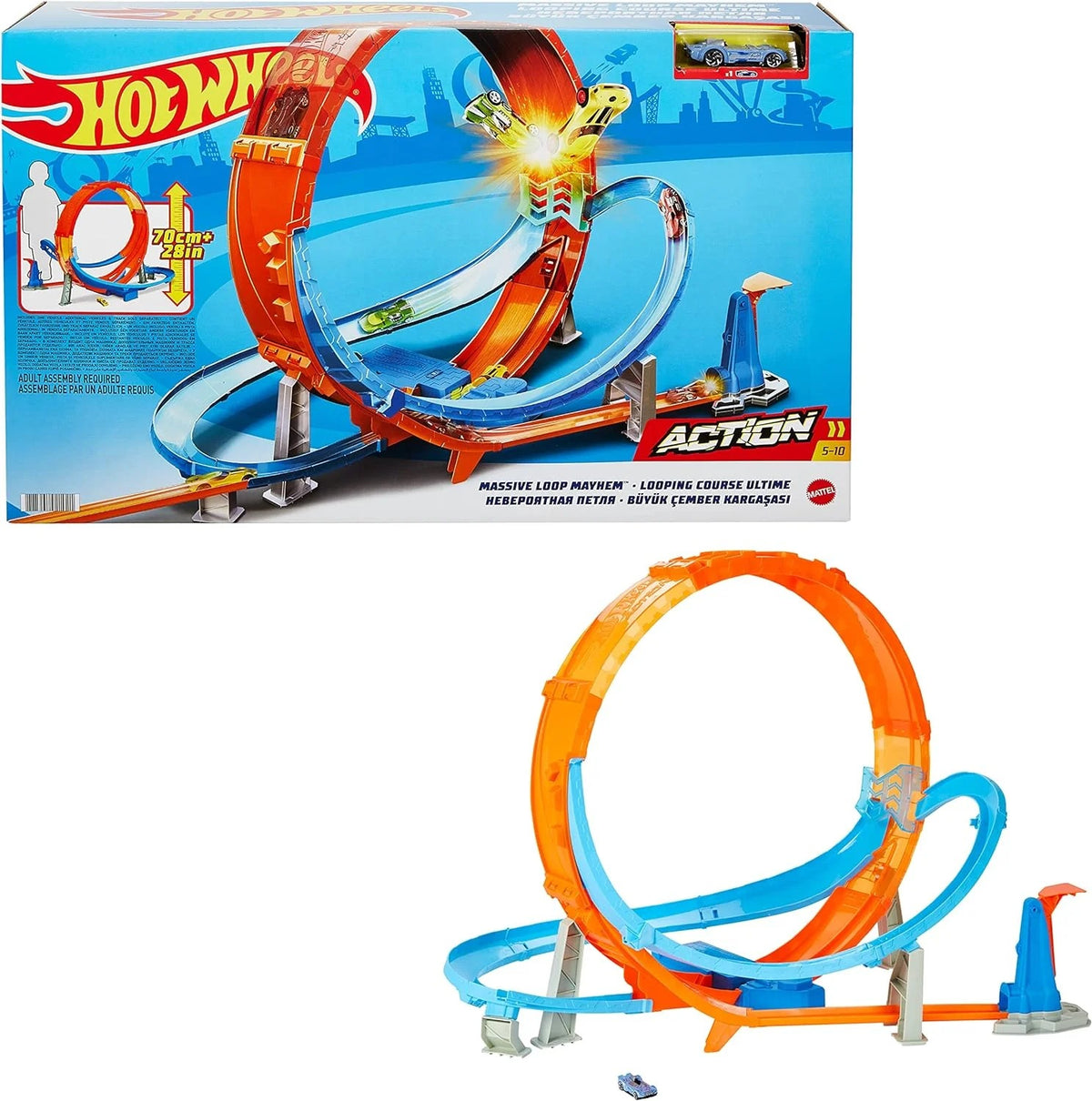 Hot Wheels Massive Loop Mayhem Track Set