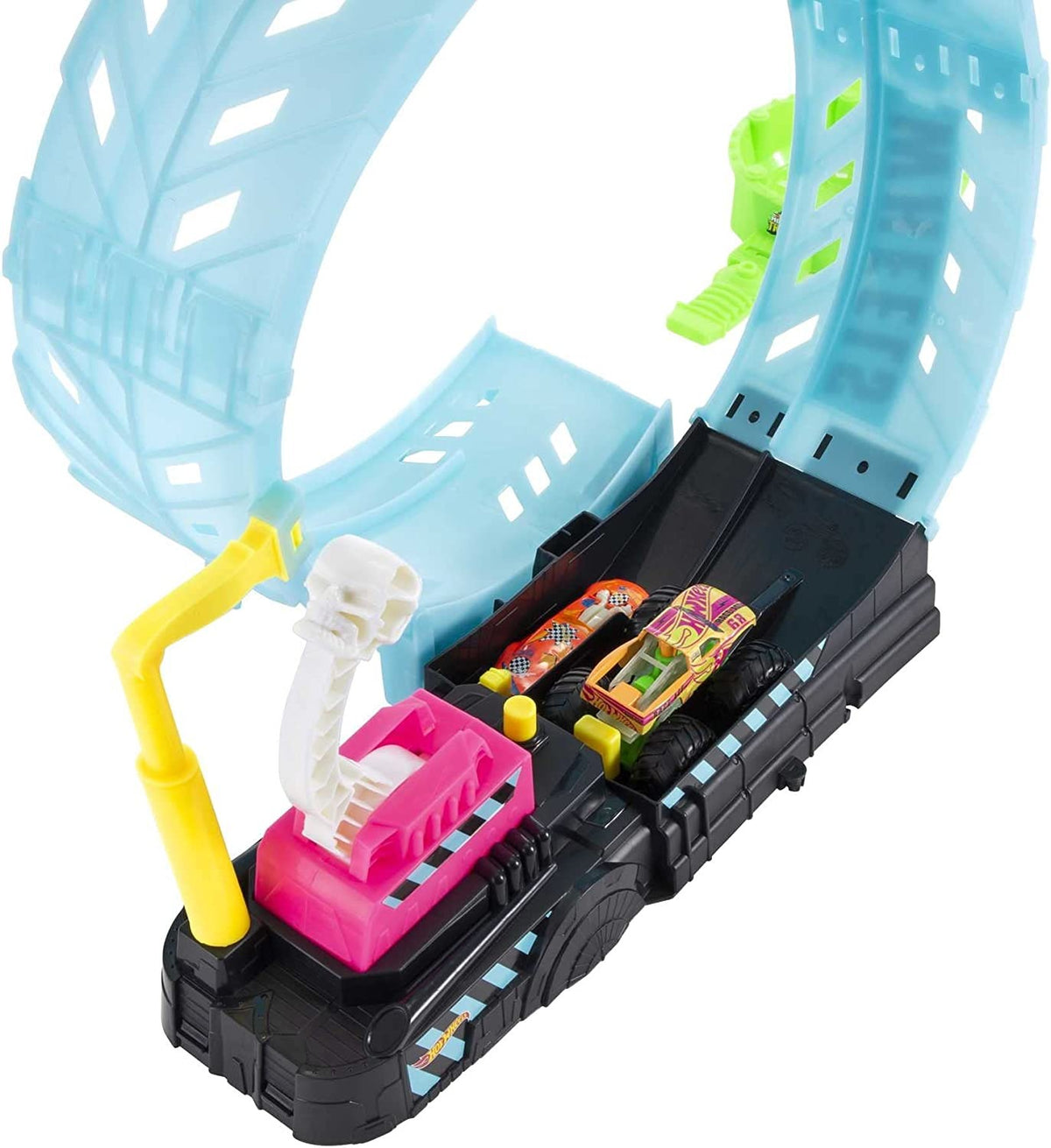 Hot Wheels Monster Trucks Glow in the Dark Epic Loop Challenge Playset