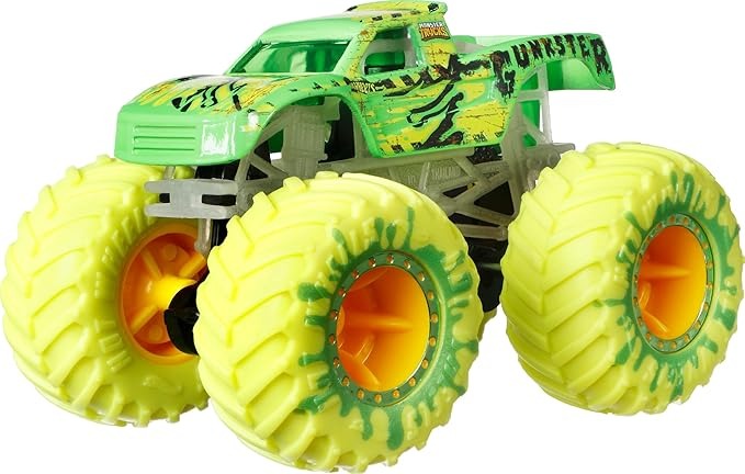 Hot Wheels Monster Trucks Glow in the Dark Vehicle Bundle