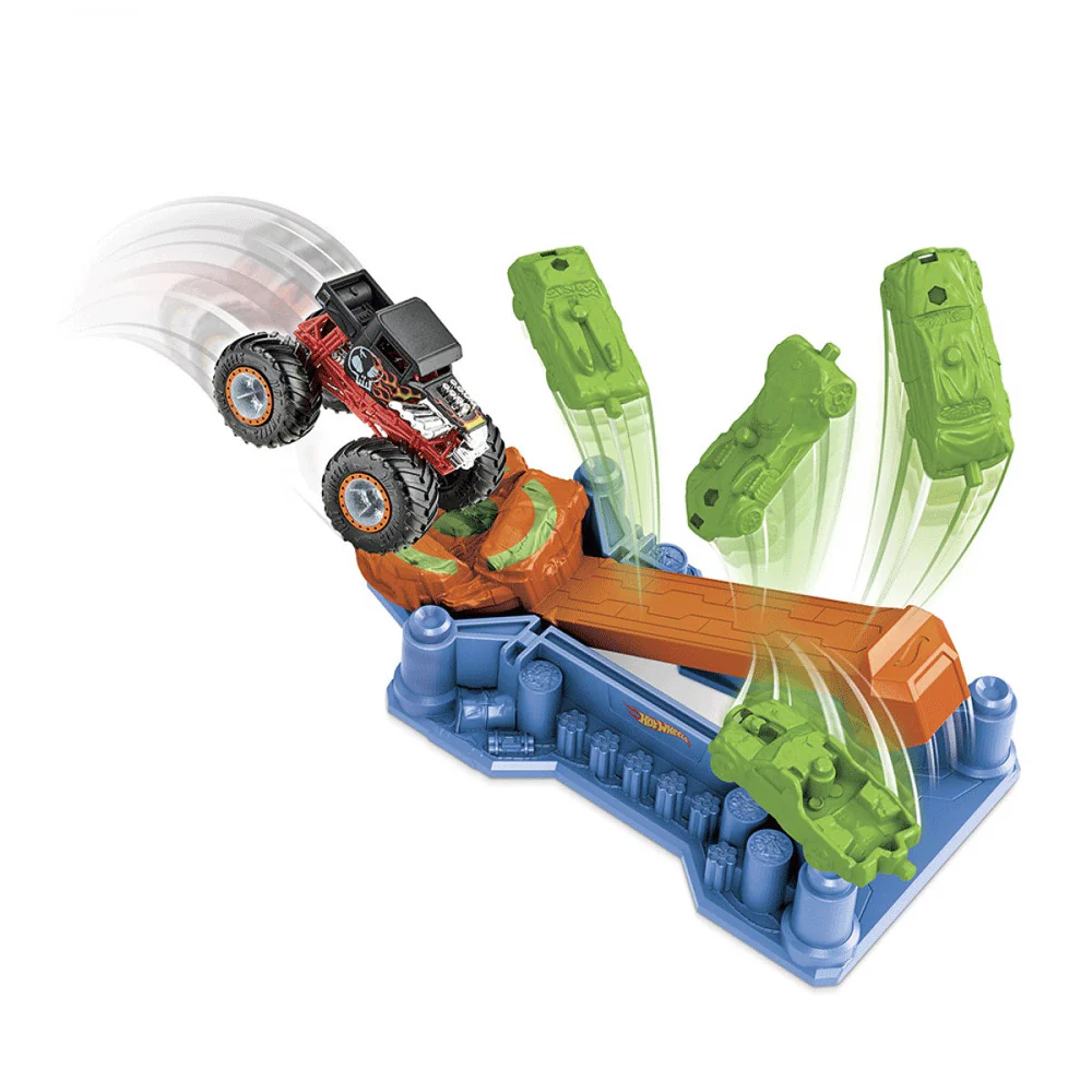 Hot Wheels Monster Trucks Rhino Launch & Bash Playset