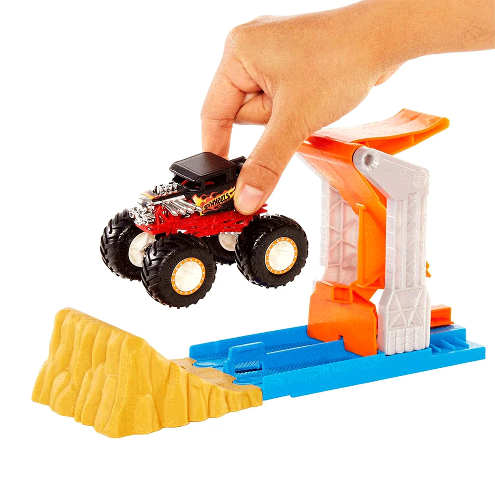 Hot Wheels Monster Trucks Rhino Launch & Bash Playset