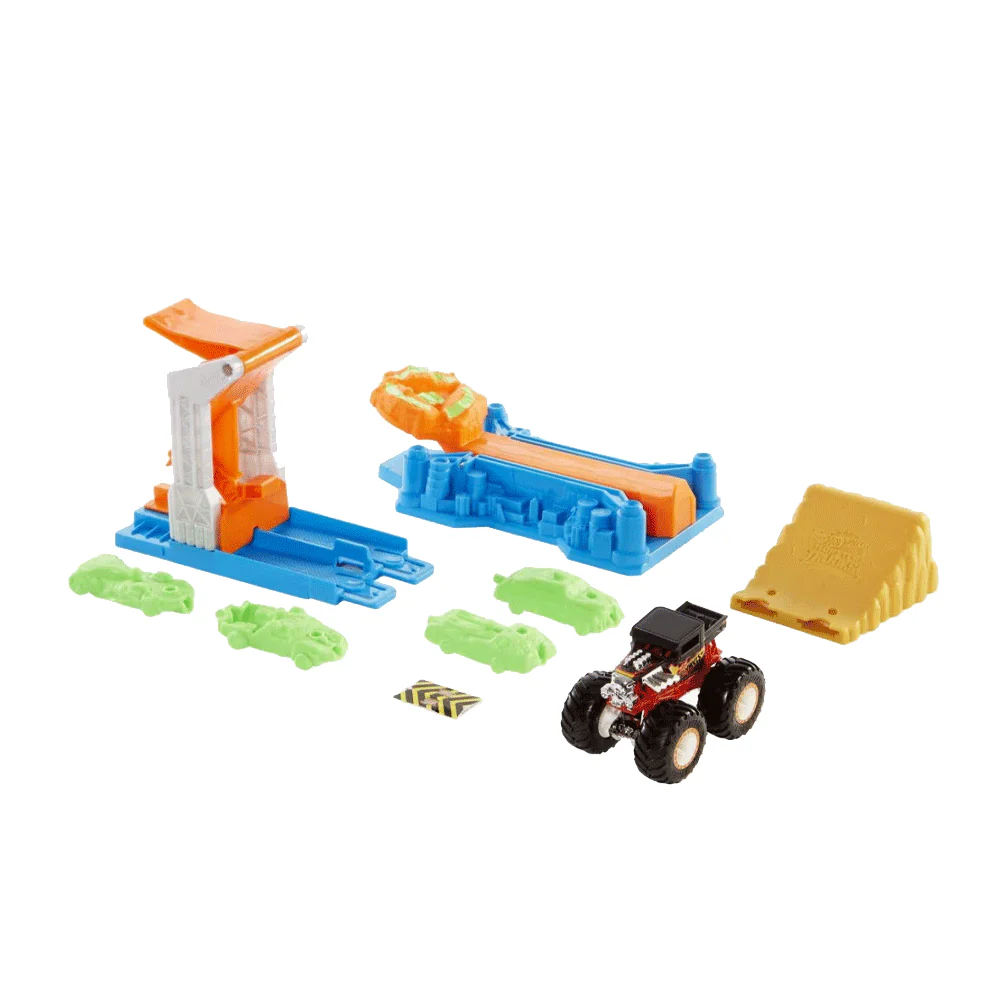 Hot Wheels Monster Trucks Rhino Launch & Bash Playset