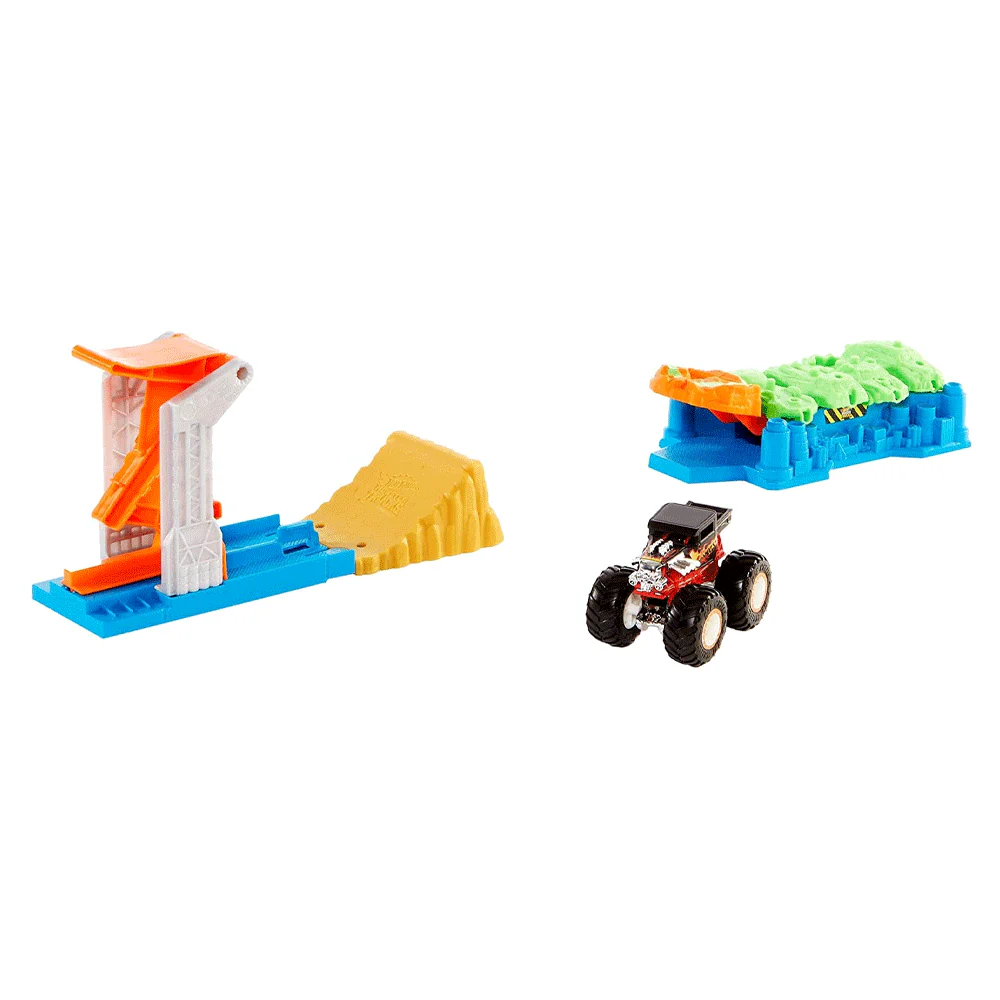 Hot Wheels Monster Trucks Rhino Launch & Bash Playset