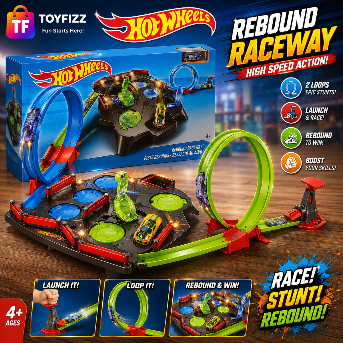 Hot Wheels Rebound Raceway Track Set