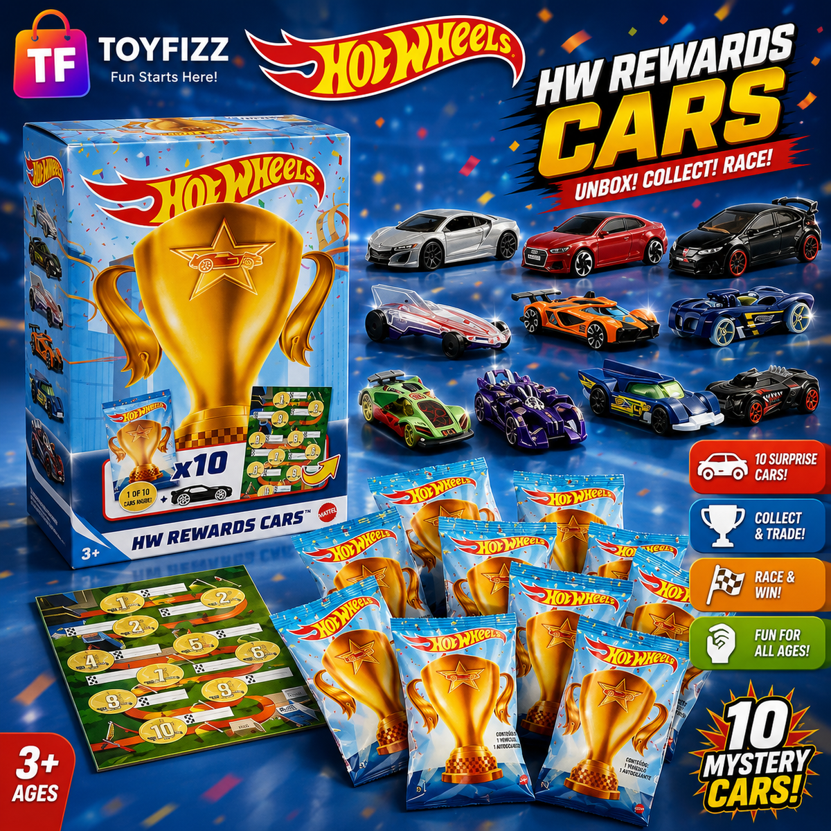 Hot Wheels Rewards Cars 10-Car Pack