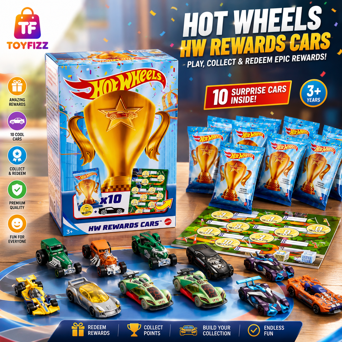 Hot Wheels Rewards Cars 10-Car Pack